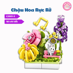 Đồ chơi lắp ráp WOMA C2001 - Chậu hoa rực rỡ (656 mảnh ghép)