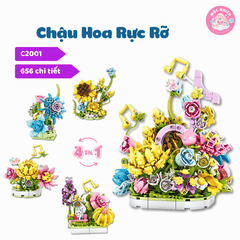 Đồ chơi lắp ráp WOMA C2001 - Chậu hoa rực rỡ (656 mảnh ghép)