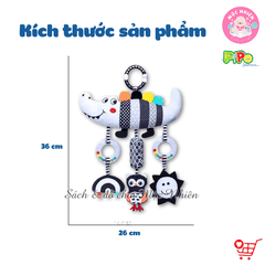 Đồ chơi treo nôi cũi xe đẩy bằng vải bông có âm thanh leng keng cho bé sơ sinh - Pipovietnam
