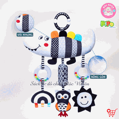 Đồ chơi treo nôi cũi xe đẩy bằng vải bông có âm thanh leng keng cho bé sơ sinh - Pipovietnam