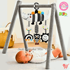 Đồ chơi treo nôi cũi xe đẩy bằng vải bông có âm thanh leng keng cho bé sơ sinh - Pipovietnam