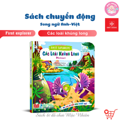 Sách chuyển động - First Explorers - Dinosaurs - Các loài khủng long - Đinh Tị Books