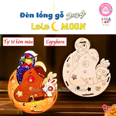 Đèn lồng gỗ Lalamoon Trung Thu 2024 - Bộ Kit tự làm đèn trông trăng tự do sáng tạo Lalala baby