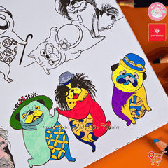 Combo 05 cuốn Sách tô màu Một triệu của Lulu Mayo (cuốn sách mang phong cách kỳ lạ, thú vị nhất) - Đinh Tị Books