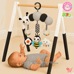 Đồ chơi treo nôi cũi xe đẩy bằng vải bông có âm thanh leng keng cho bé sơ sinh - Pipovietnam