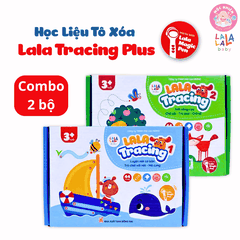 Combo 02 bộ Học liệu tô xóa Lala Tracing Plus - Đồ chơi giấy tô xóa thông minh đồ chơi tô xóa cho bé -Lalala baby