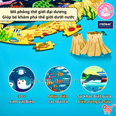 Đồ Chơi Xếp Hình Puzzle MIDEER Dạng Hộp Tròn - 04 Chủ Đề Khu Rừng, Vũ Trụ, Động vật và Đại dương (150 Mảnh Ghép)