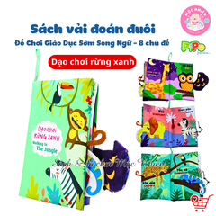 Đồ Chơi Giáo Dục Sớm Sách Vải Tương Tác Song Ngữ - Đoán Đuôi Con Vật - Pipo Vietnam