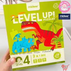 Đồ Chơi Xếp Hình Puzzle Level 4 Mideer - Khủng long (03 tranh 54 - 70 và 88 Mảnh Ghép)