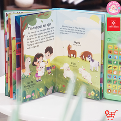 Sách Âm Thanh Phiên Bản Đặc Biệt với 30 Nút Bấm - Thế Giới Động Vật và Bé Học Nói - Đinh Tị Books