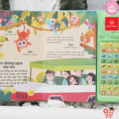Sách Âm Thanh Phiên Bản Đặc Biệt với 30 Nút Bấm - Thế Giới Động Vật và Bé Học Nói - Đinh Tị Books
