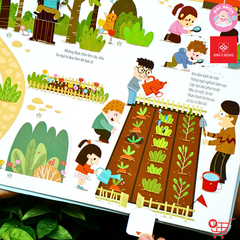 Sách - Bách khoa kỹ năng sống đa tương tác - Những hoạt động ở trường mẫu giáo giúp con vui vẻ đến lớp - Đinh Tị Books