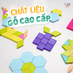 Đồ chơi xếp hình nam châm LalaWooderland bằng gỗ cao cấp phát triển tư duy sáng tạo logic cho bé - Lalala baby