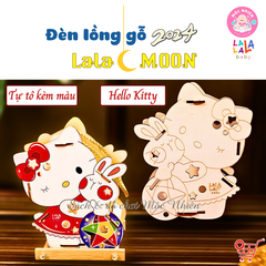 Đèn lồng gỗ Lalamoon Trung Thu 2024 - Bộ Kit tự làm đèn trông trăng tự do sáng tạo Lalala baby