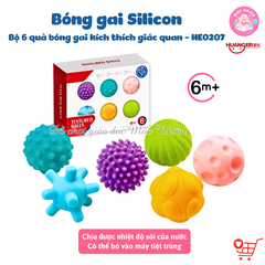 Đồ Chơi Giáo Dục Sớm 6 Bóng Gai Cho Bé - HUANGER HE0207 Textured Balls (Từ 6 Tháng Tuổi)