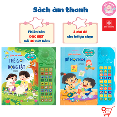 Sách Âm Thanh Phiên Bản Đặc Biệt với 30 Nút Bấm - Thế Giới Động Vật và Bé Học Nói - Đinh Tị Books