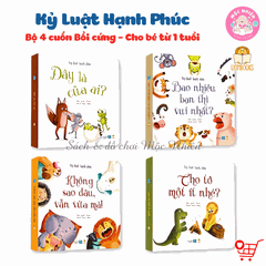 Bộ 04 cuốn sách bồi cứng Kỷ luật hạnh phúc (Dành cho bé từ 1 tuổi) - Lionbooks