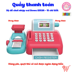 Đồ chơi nhập vai Bowa 8352A - Quầy thanh toán 15 món - Dành cho bé từ 3 tuổi
