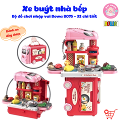 Đồ chơi nhập vai Bowa 8075 - Xe buýt nhà bếp 32 chi tiết