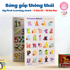 Bảng gấp thông thái - My First Learning chart (Dành cho bé từ 1 tuổi) - Lalala Baby