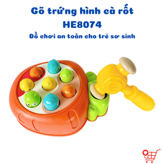 Đồ Chơi Sơ Sinh Cho Bé Từ 18 Tháng Tuổi - HUANGER HE8074 Whac-A-Mole - Gõ trứng Hình Cà Rốt