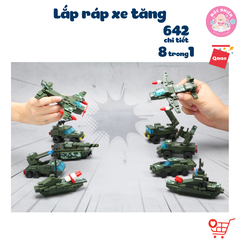 Đồ chơi lắp ráp Qman 42301 - Xe tăng quân sự (642 chi tiết) - Dành cho bé trai từ 6 tuổi