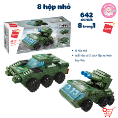 Đồ chơi lắp ráp Qman 42301 - Xe tăng quân sự (642 chi tiết) - Dành cho bé trai từ 6 tuổi