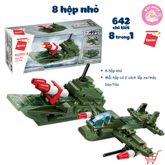 Đồ chơi lắp ráp Qman 42301 - Xe tăng quân sự (642 chi tiết) - Dành cho bé trai từ 6 tuổi