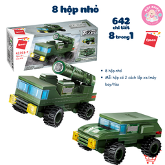 Đồ chơi lắp ráp Qman 42301 - Xe tăng quân sự (642 chi tiết) - Dành cho bé trai từ 6 tuổi