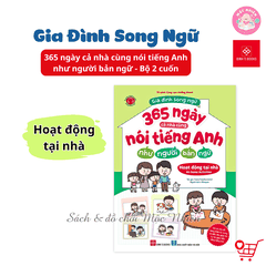 Combo 2 tập Sách - Gia đình song ngữ - 365 ngày cả nhà cùng nói tiếng Anh như người bản ngữ - Đinh Tị Books