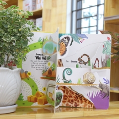 Sách Tương Tác Lật Mở Khám Phá Khổ lớn Lift-The-Flap - First 100 Animals - 100 từ đầu tiên về các loài động vật - Đinh Tị Books