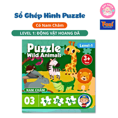 Đồ chơi ghép hình puzzle nam châm gấp lại thành cuốn sổ - Puzzle Foxi 2501 Level 1