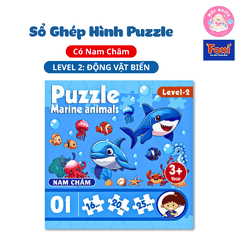 Đồ chơi ghép hình puzzle nam châm gấp lại thành cuốn sổ - Puzzle Foxi 2501 level 2