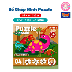 Đồ chơi ghép hình puzzle nam châm gấp lại thành cuốn sổ - Puzzle Foxi 2501 level 2