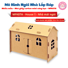 Đồ chơi giấy từ bìa carton cao cấp - Mô hình ngôi nhà lắp ráp Nhà giấy carton mini sáng tạo (Nhiều mẫu) - Magix