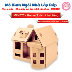 Đồ chơi giấy từ bìa carton cao cấp - Mô hình ngôi nhà lắp ráp Nhà giấy carton mini sáng tạo (Nhiều mẫu) - Magix