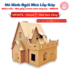 Đồ chơi giấy từ bìa carton cao cấp - Mô hình ngôi nhà lắp ráp Nhà giấy carton mini sáng tạo (Nhiều mẫu) - Magix