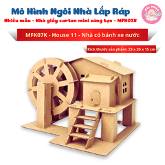 Đồ chơi giấy từ bìa carton cao cấp - Mô hình ngôi nhà lắp ráp Nhà giấy carton mini sáng tạo (Nhiều mẫu) - Magix