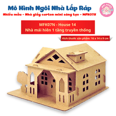 Đồ chơi giấy từ bìa carton cao cấp - Mô hình ngôi nhà lắp ráp Nhà giấy carton mini sáng tạo (Nhiều mẫu) - Magix