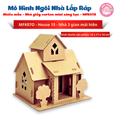 Đồ chơi giấy từ bìa carton cao cấp - Mô hình ngôi nhà lắp ráp Nhà giấy carton mini sáng tạo (Nhiều mẫu) - Magix
