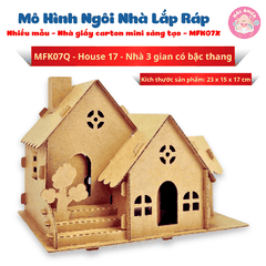 Đồ chơi giấy từ bìa carton cao cấp - Mô hình ngôi nhà lắp ráp Nhà giấy carton mini sáng tạo (Nhiều mẫu) - Magix