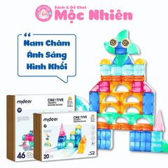 Đồ chơi xếp hình nam châm ánh sáng hình khối - Mideer Creative Magnetic Building Blocks - Dành cho bé từ 3 tuổi