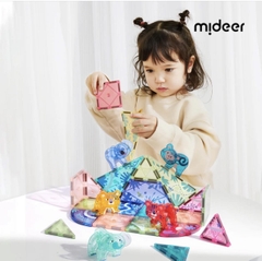 Đồ chơi xếp hình nam châm ánh sáng cầu vồng animals 40 pcs động vật - Mideer Colorful Magnetic Tiles