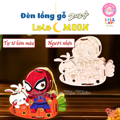 Đèn lồng gỗ Lalamoon Trung Thu 2024 - Bộ Kit tự làm đèn trông trăng tự do sáng tạo Lalala baby