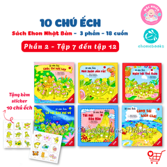 Bộ Sách Ehon Cho Bé Từ 3 Đến 6 Tuổi - Mười Chú Ếch (Combo 06 Tập) - Bìa Mềm - Ehomebooks