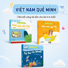 Sách thơ - Bộ Việt Nam quê mình 3 cuốn Bồi cứng tái bản cho bé 0-6 tuổi - Lionbooks