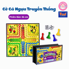 Đồ chơi Cờ Cá Ngựa truyền thống phiên bản KHÔNG có nam châm - Hiệu Foxi