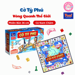 Đồ chơi Cờ Tỷ Phú Chủ Đề Vòng Quanh Thế Giới Size Lớn - Cờ Tỉ Phú Đồ Chơi Trí Tuệ Trẻ Em - Hiệu Foxi
