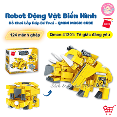 Đồ chơi lắp ráp Qman 41201 - Tê giác đáng yêu (124 chi tiết)