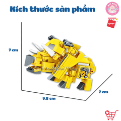 Đồ chơi lắp ráp Qman 41201 - Tê giác đáng yêu (124 chi tiết)
